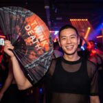 Festival Fan „TWINK DEATH“, černý, pro Techno a Rave, Zobrazení 2