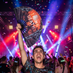 Festival Fan „TWINK DEATH“, černý, pro Techno a Rave, Zobrazení 4