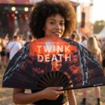 Festival Fan „TWINK DEATH“, černý, pro Techno a Rave, Zobrazení 3