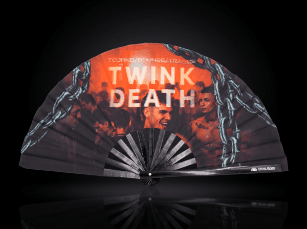 Festival Fan „TWINK DEATH“, černý, pro Techno a Rave