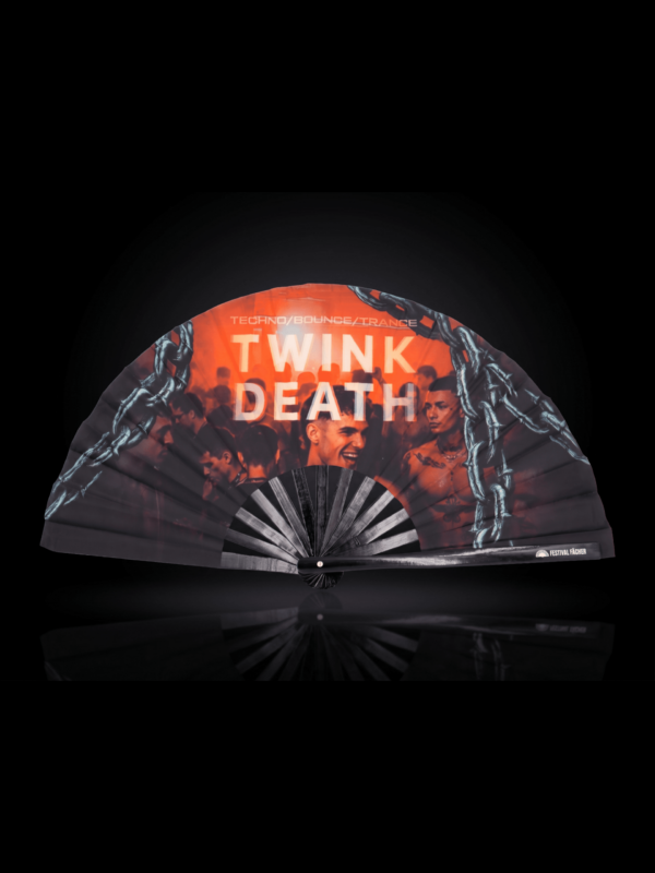 Festival Fan „TWINK DEATH“, černý, pro Techno a Rave