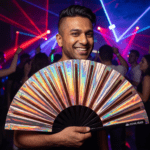 Festival Fan z mědi s holografickým efektem pro festivaly a Rave party, Zobrazení 2