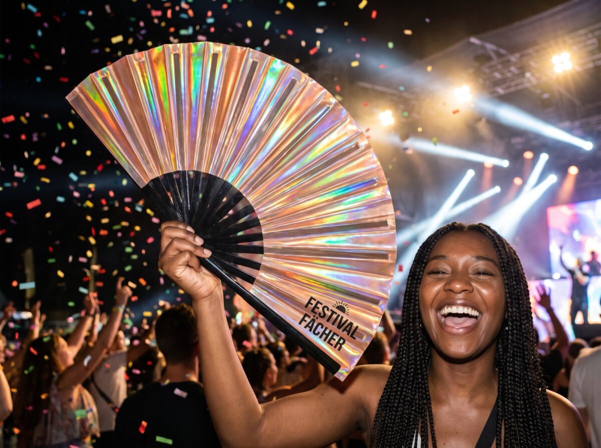 Festival Fan z mědi s holografickým efektem pro festivaly a Rave party, Zobrazení 4