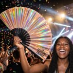 Festival Fan z mědi s holografickým efektem pro festivaly a Rave party, Zobrazení 4