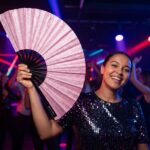 Festival Fan „Rosa s třpytkami“ pro festivaly a večírky, Zobrazení 2