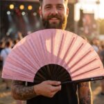 Festival Fan „Rosa s třpytkami“ pro festivaly a večírky, Zobrazení 3