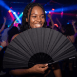 Festival Fan, černý jednobarevný, na festival i do každodenního života, Zobrazení 2